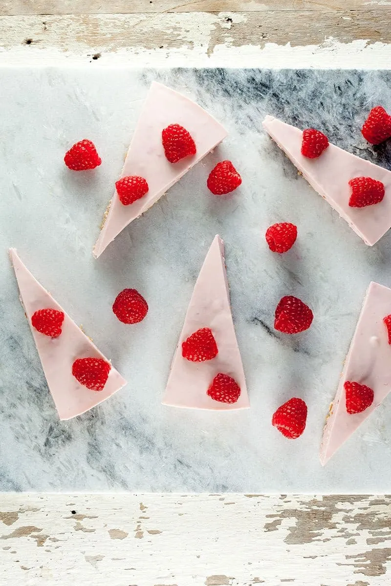 No-bake raspberry cheesecake