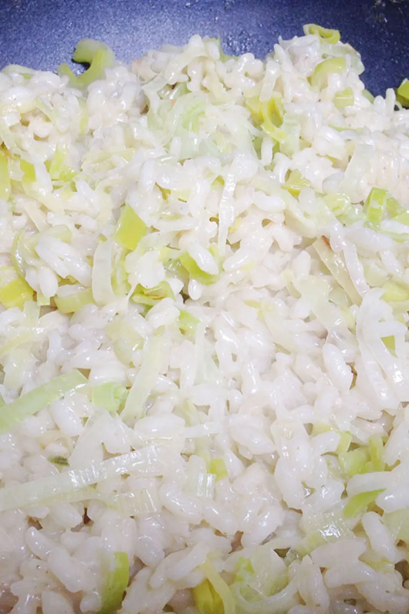 Risotto while cooking