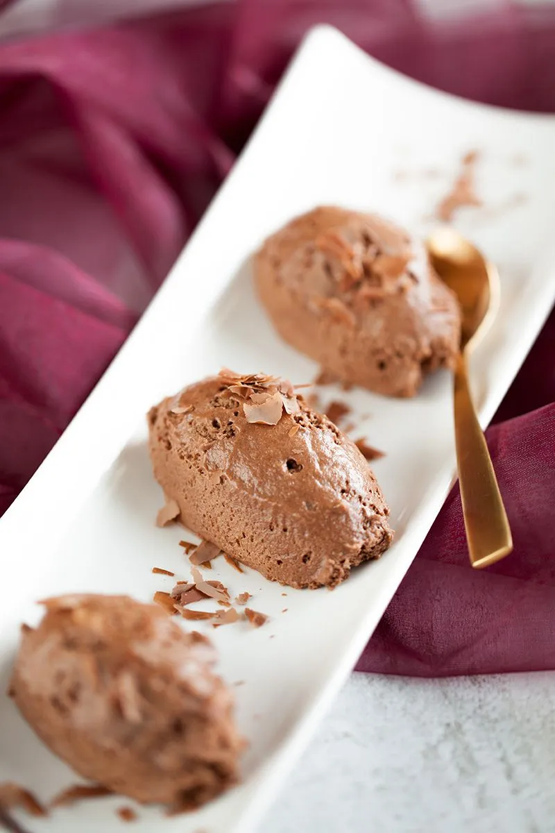 Silky chocolate mousse
