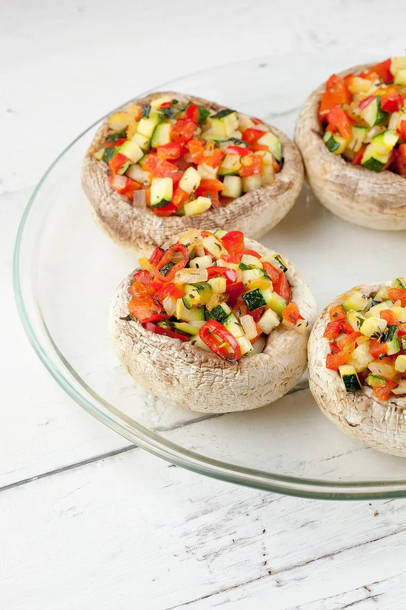 Oven baked stuffed mushrooms