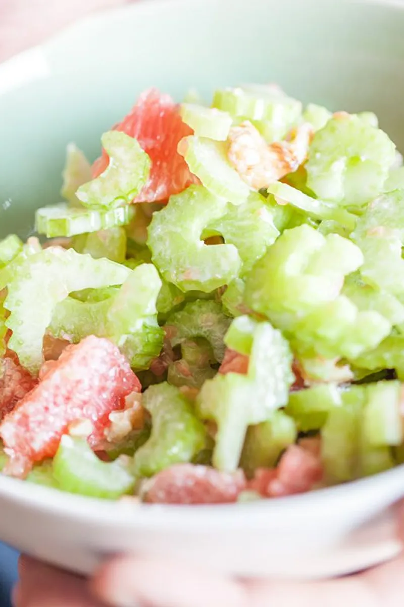 Celery and grapefruit salad