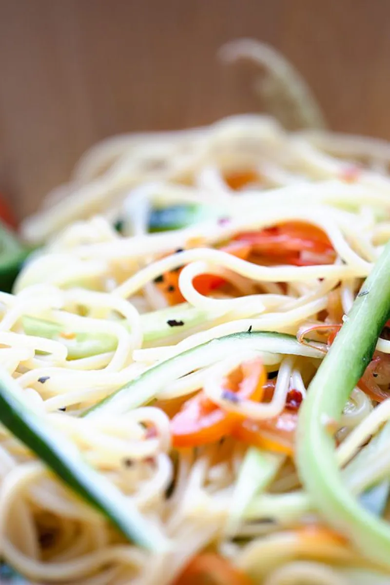 Sweet and sour pasta salad