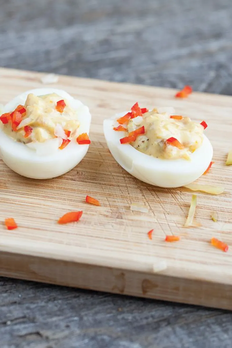 Bacon deviled eggs