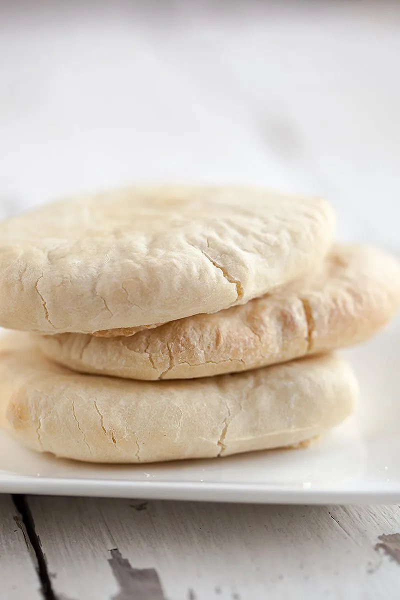 Homemade pitta bread