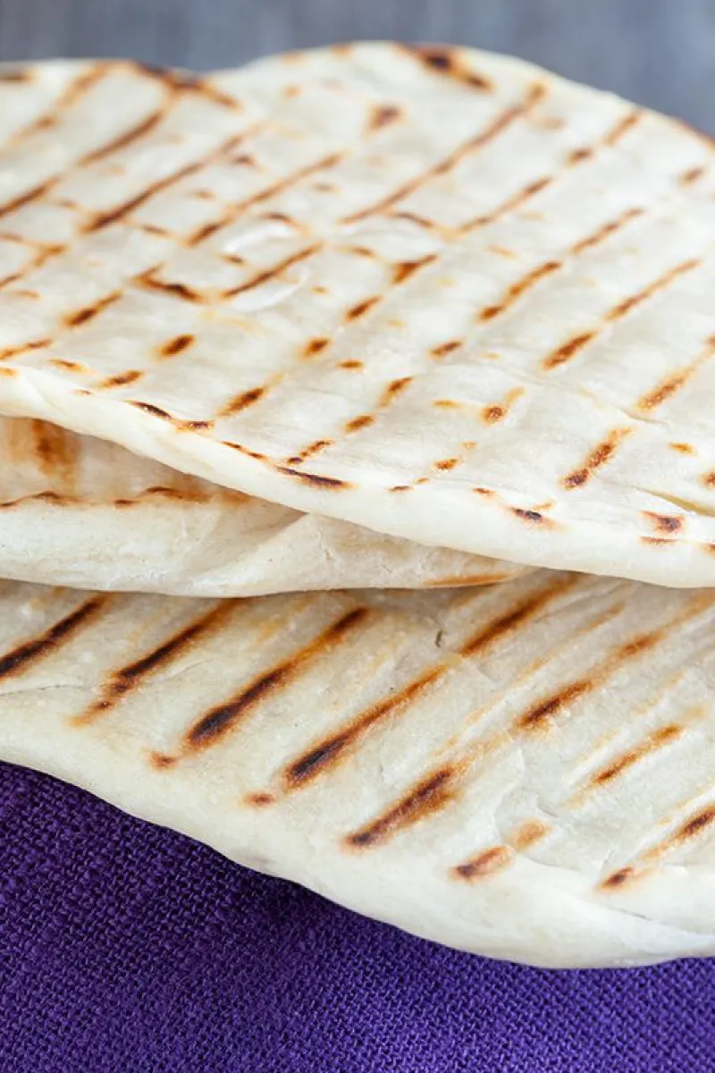 Home-made naan bread