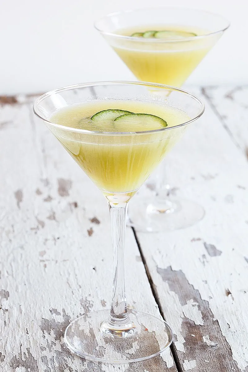 Galia melon cucumber cocktail
