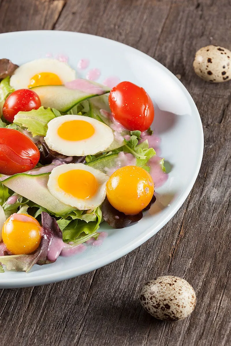 Quail egg salad