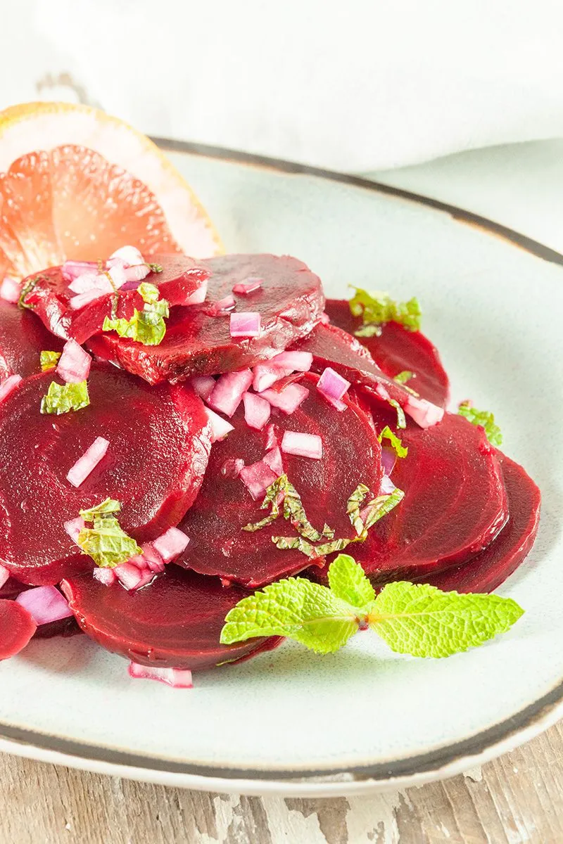 Mexican red beets salad