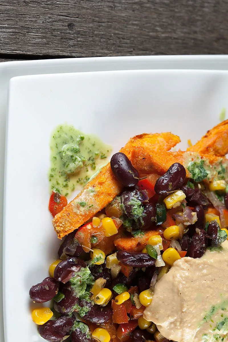 Sweet potato fry nachos