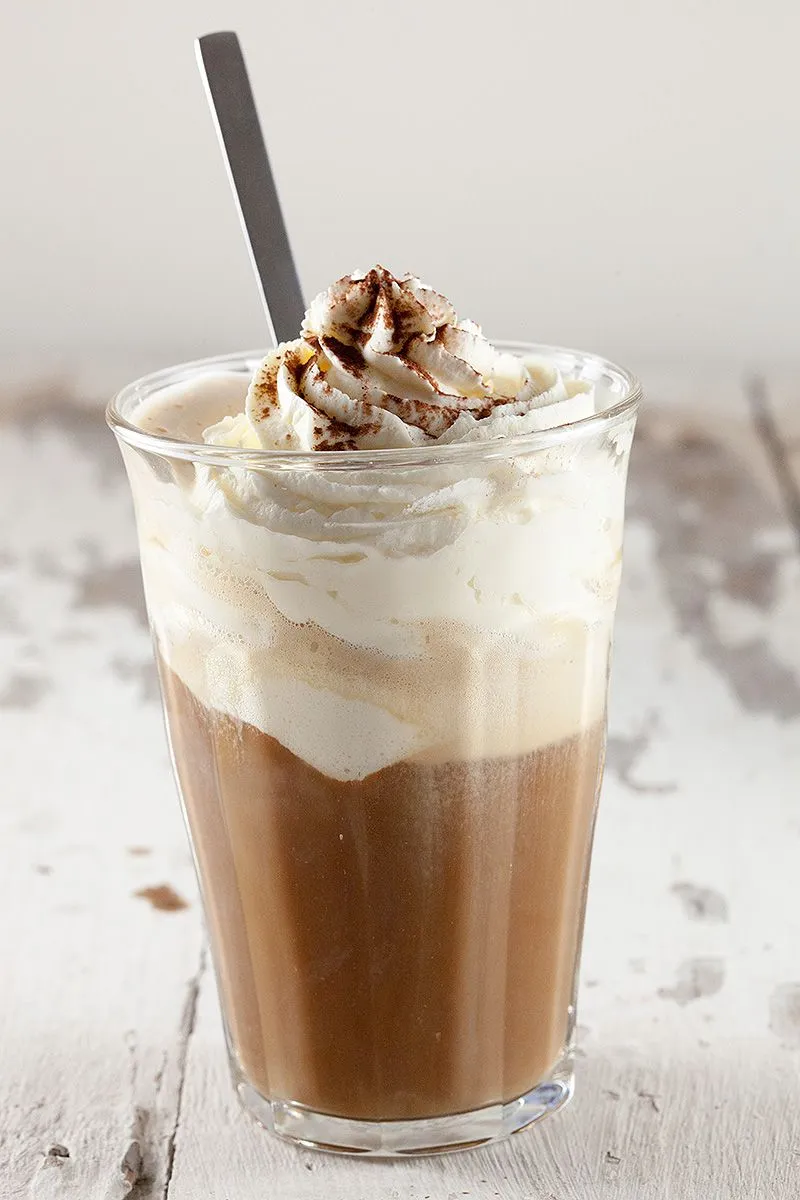 Vanilla ice cream hot coffee