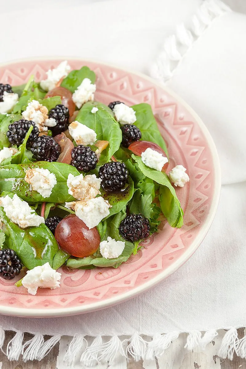 Wild blackberry salad
