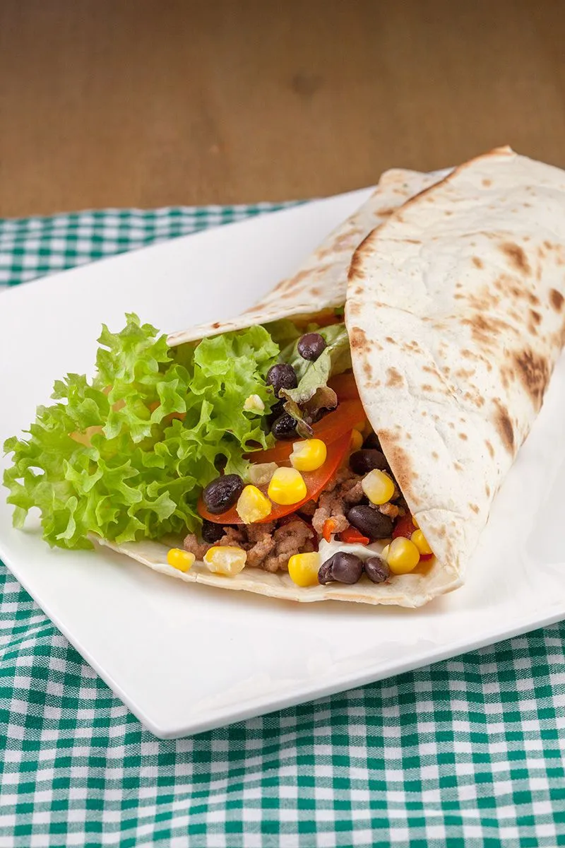 Beef breakfast burrito