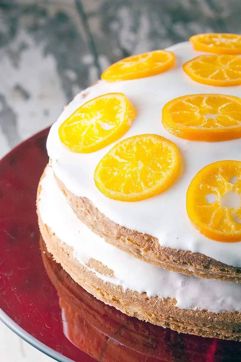 Double layered clementine cake