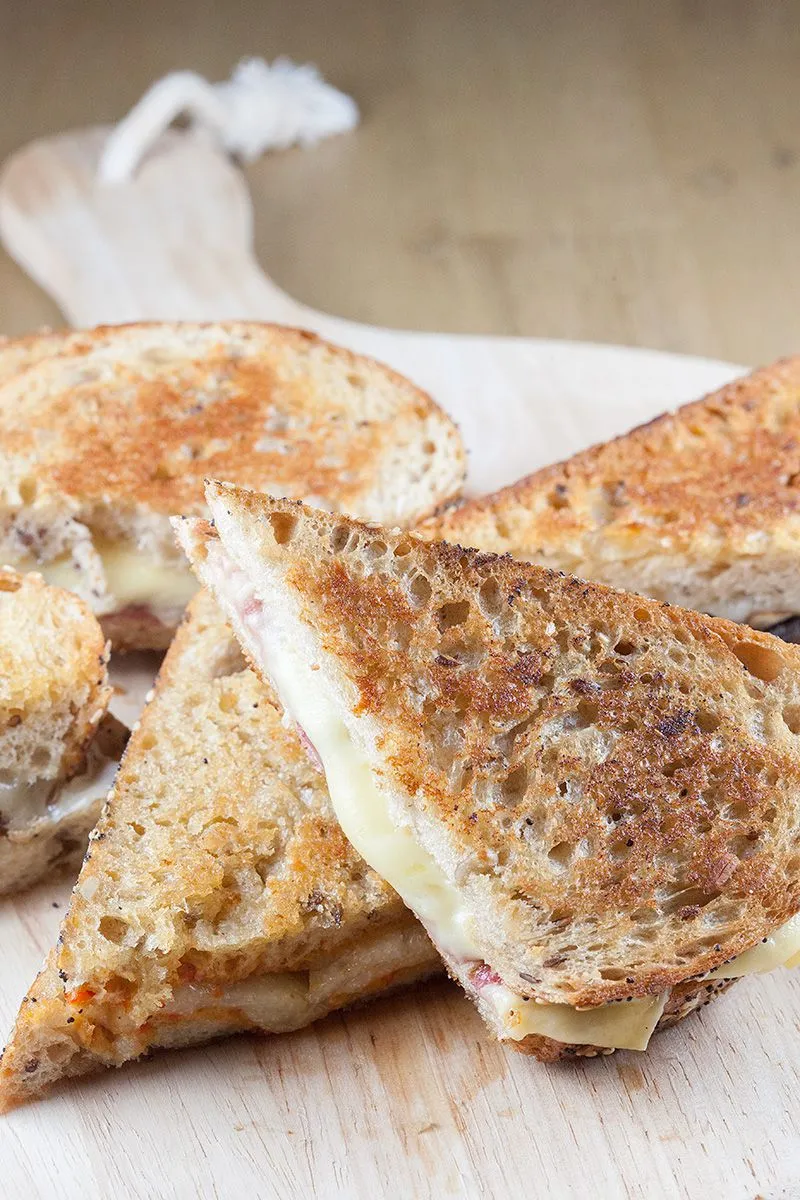 3 deluxe grilled cheeses