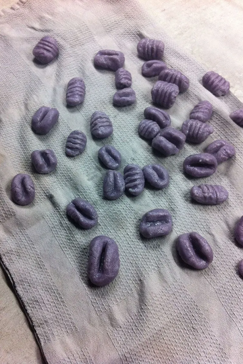 Cooling off the vitelotte gnocchi