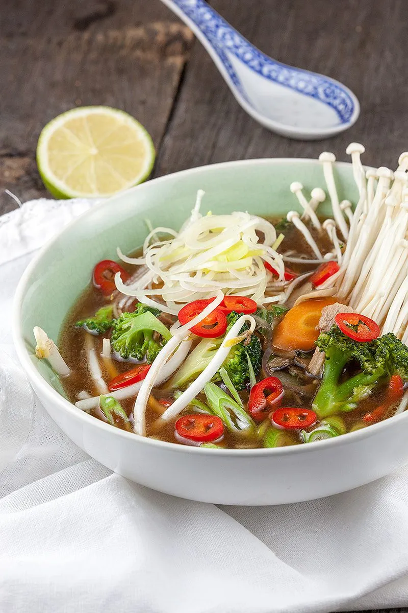 Asian pork and vegetable soup