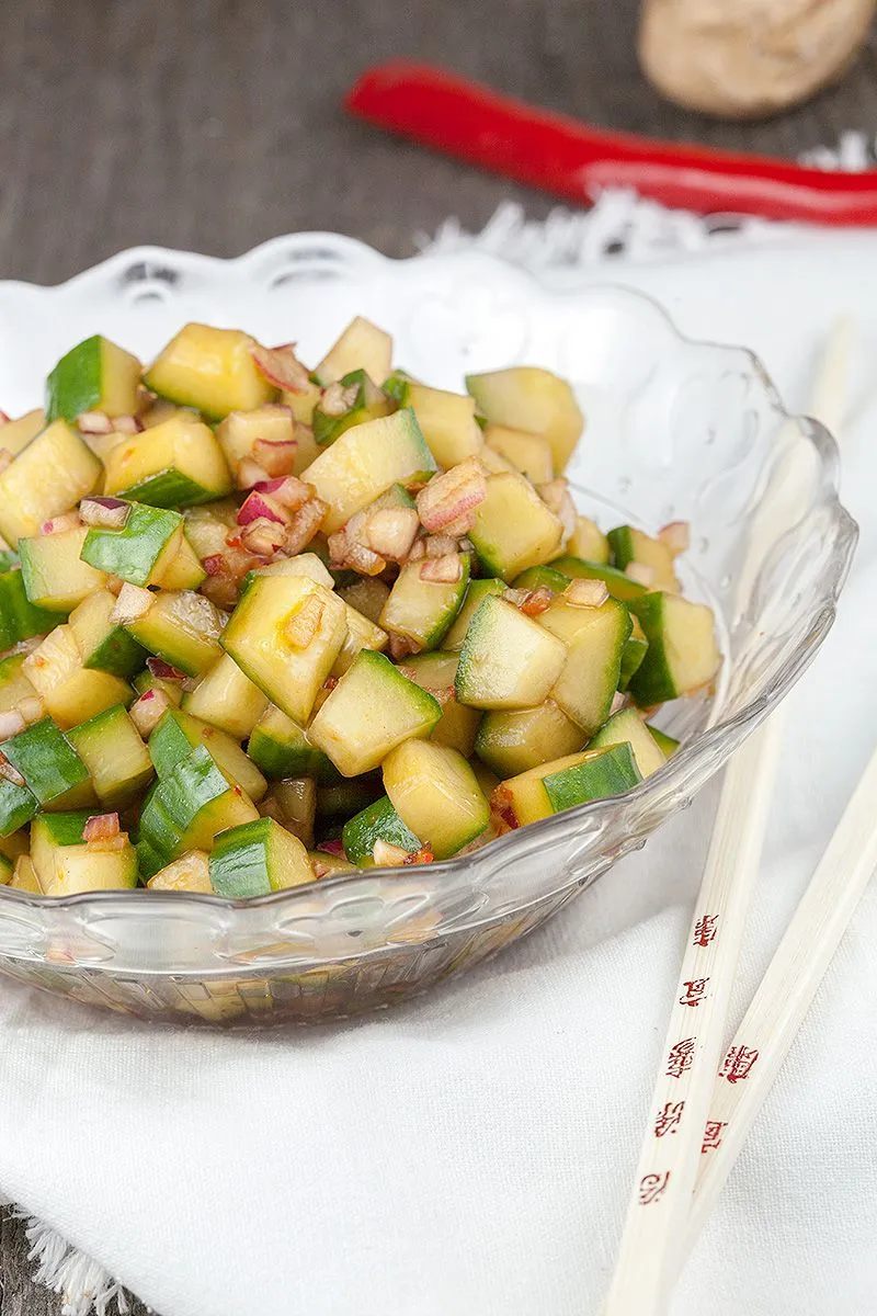 Spicy cucumber salad