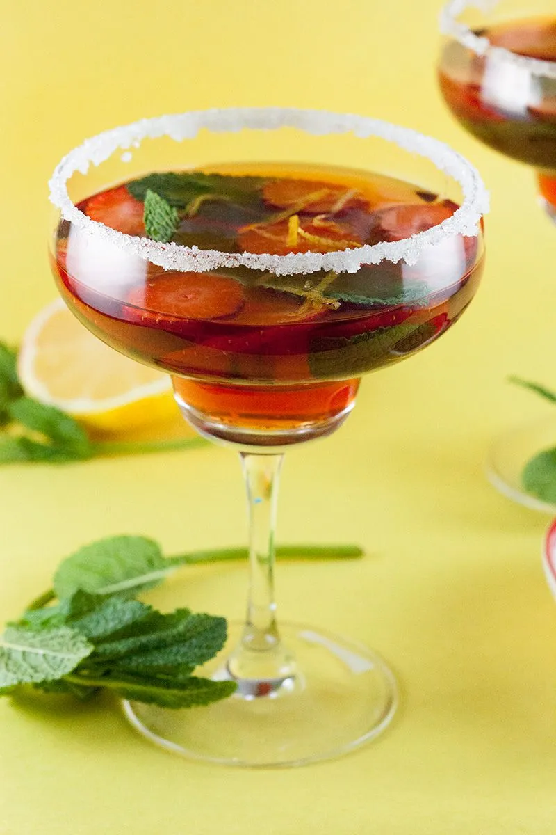 Strawberry wine punch