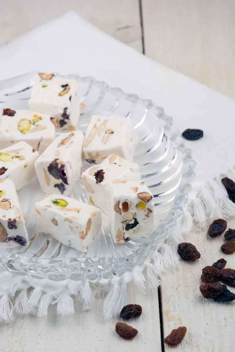 Soft homemade nougat