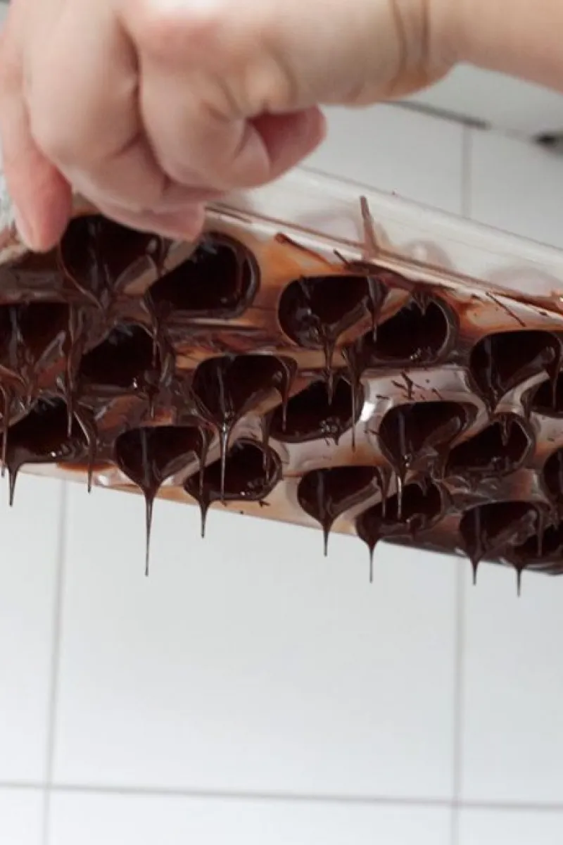 Make your own caramel filled chocolates