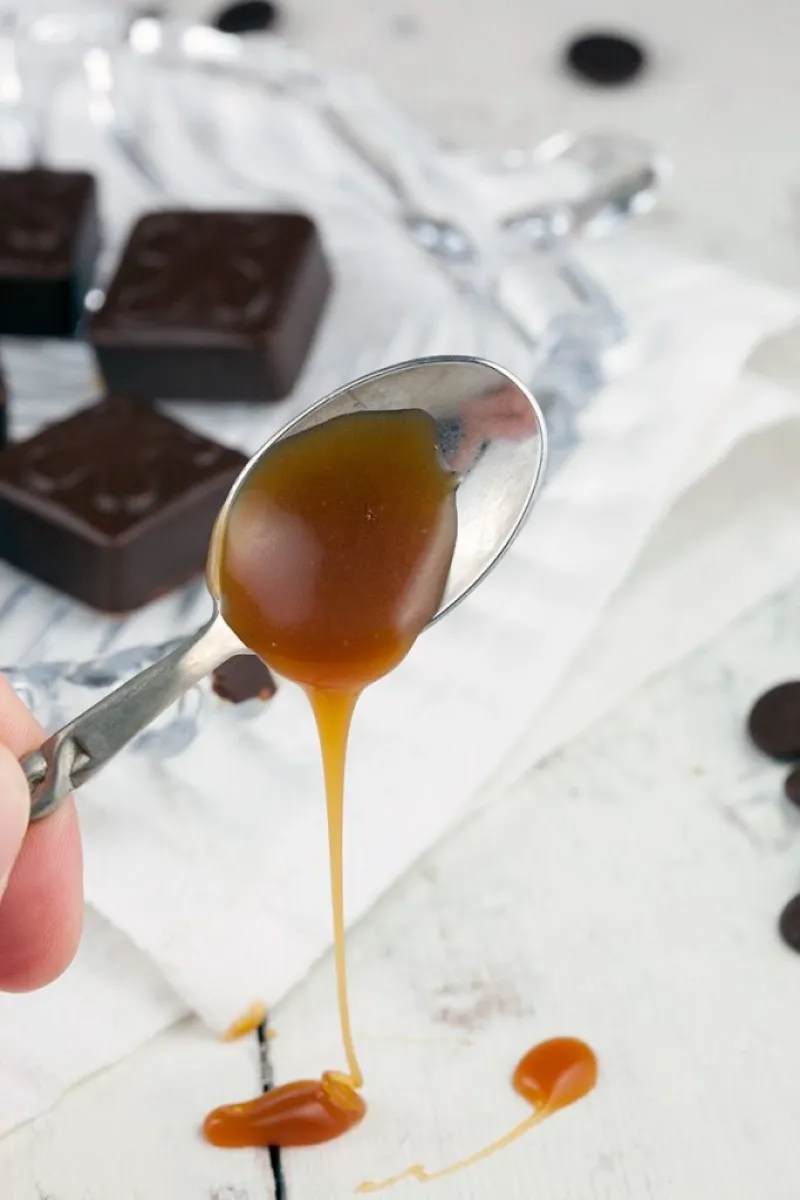 Make your own caramel filled chocolates