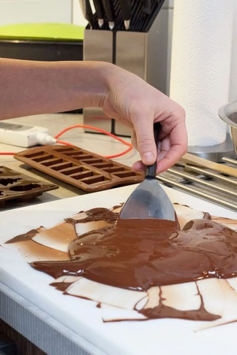 Make your own caramel filled chocolates