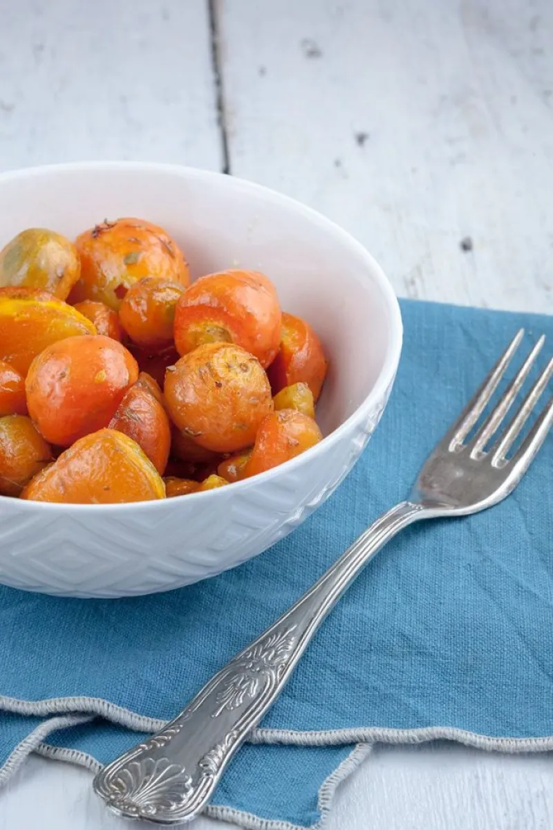 Roasted Parisian carrots