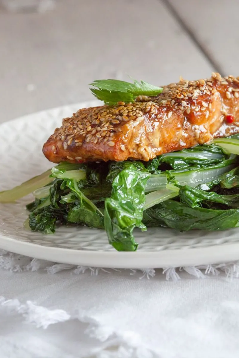 Sesame-crusted salmon