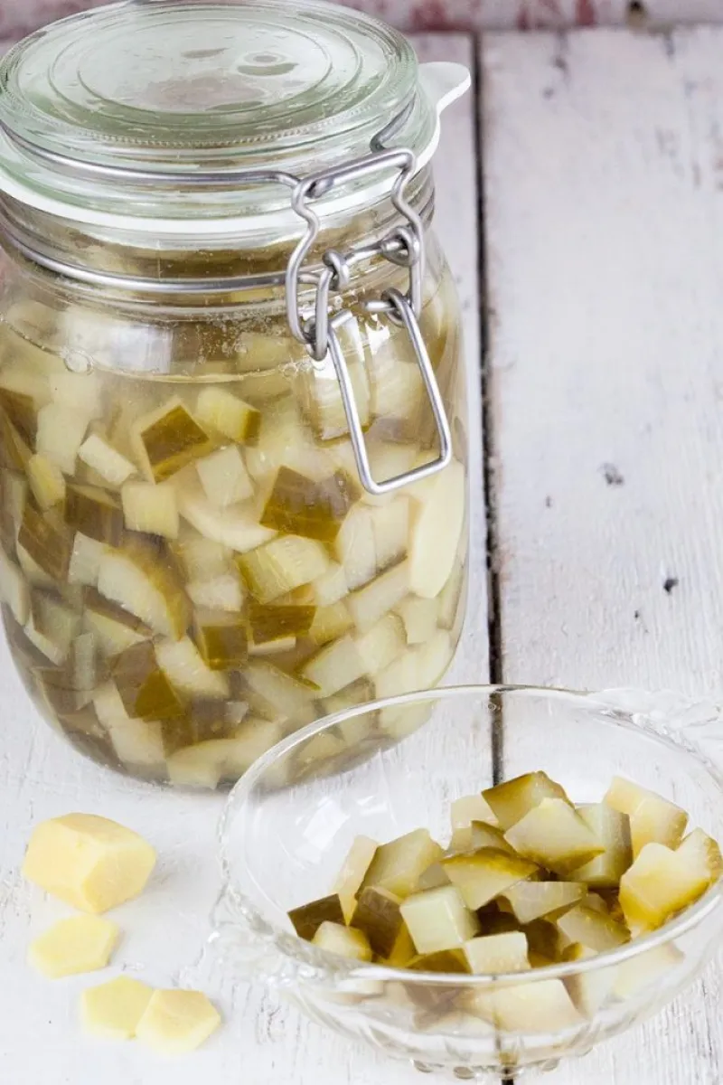 Pickled cucumbers with ginger