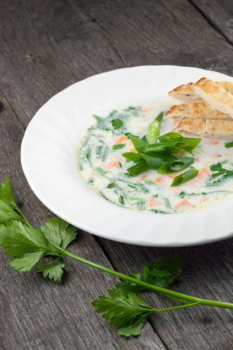 Creamy sweetcorn soup