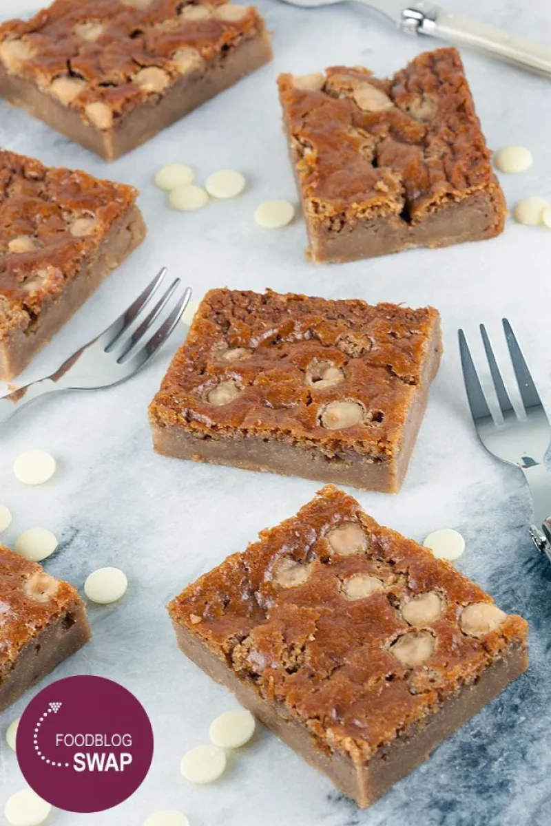 Espresso white chocolate brownies