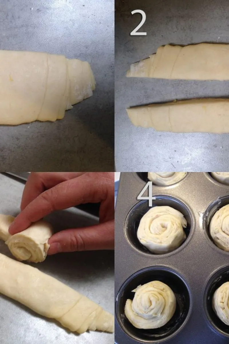 Almond cruffins dough