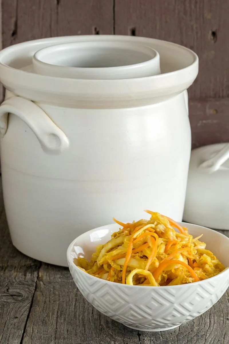 Fermented cabbage and carrot