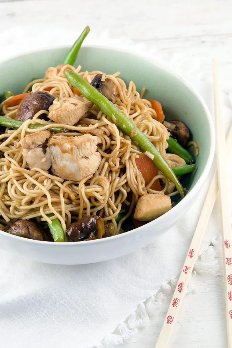Teriyaki chicken and noodles