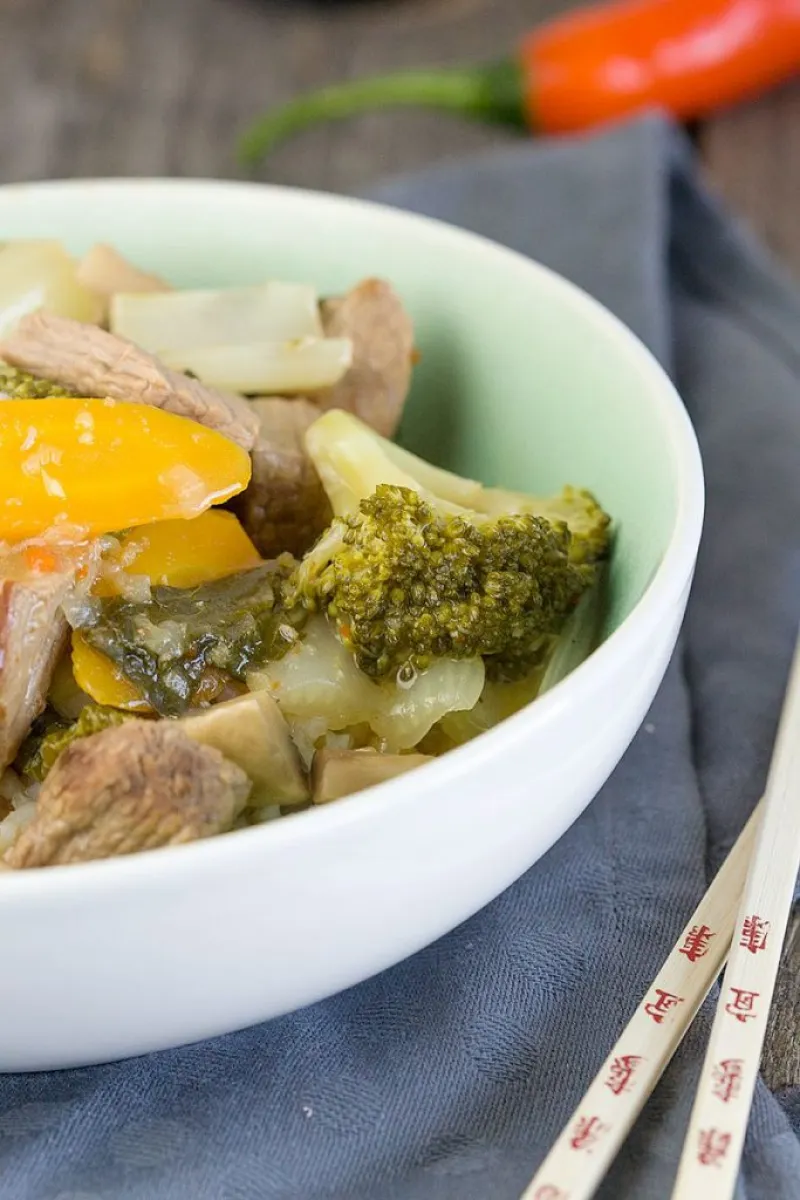 Beef and vegetable curry