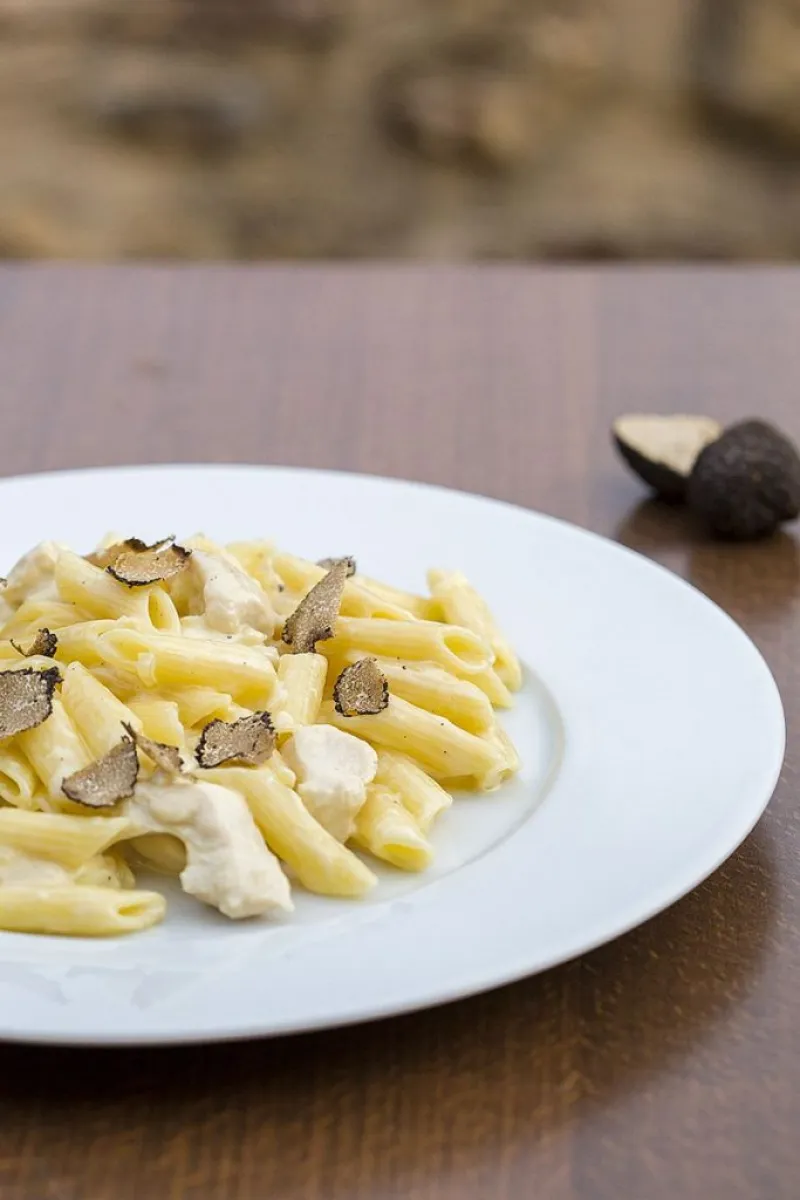Creamy chicken pasta with truffle