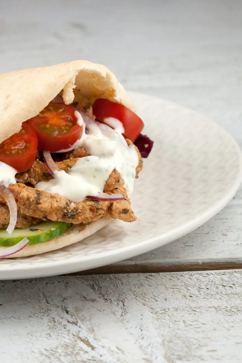 Pork gyros pitas