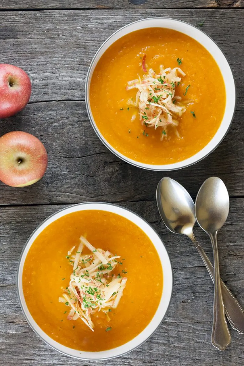Carrot and apple soup