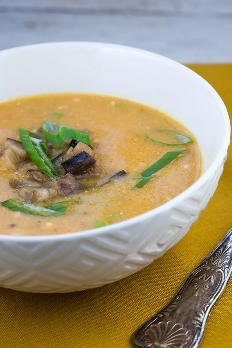 Coconut-curry chicken soup