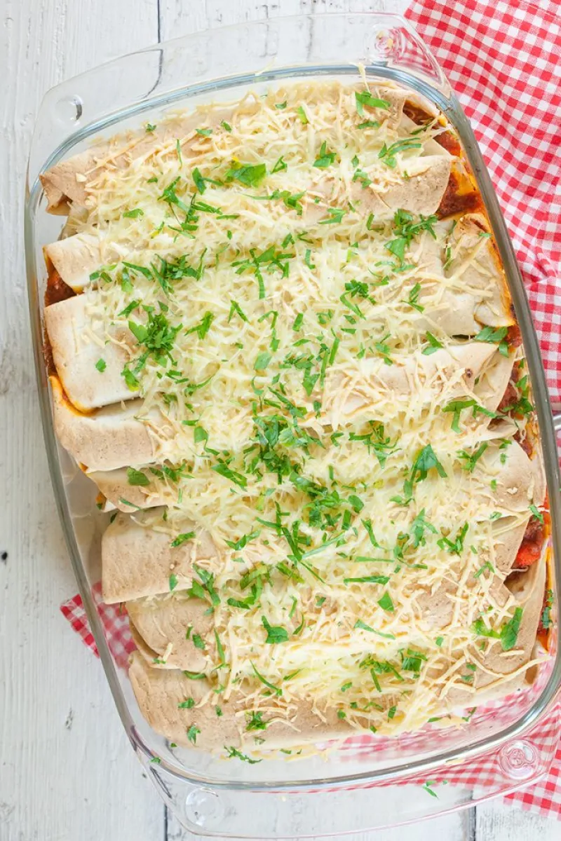 Ground beef enchiladas