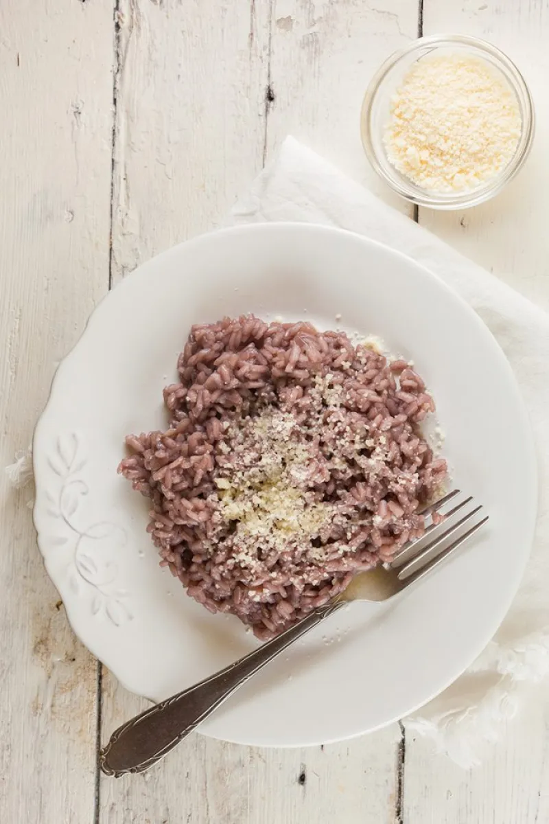 Red wine risotto