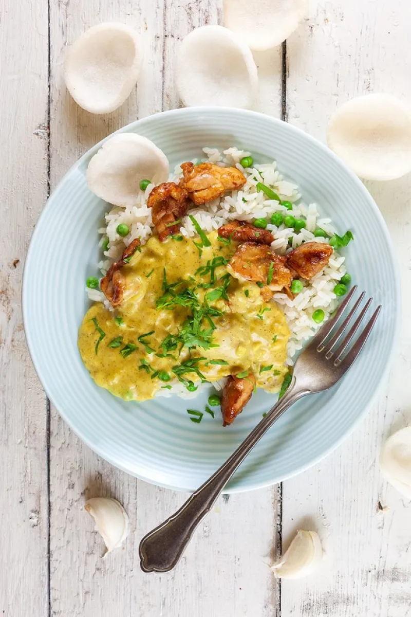 Chicken curry with rice