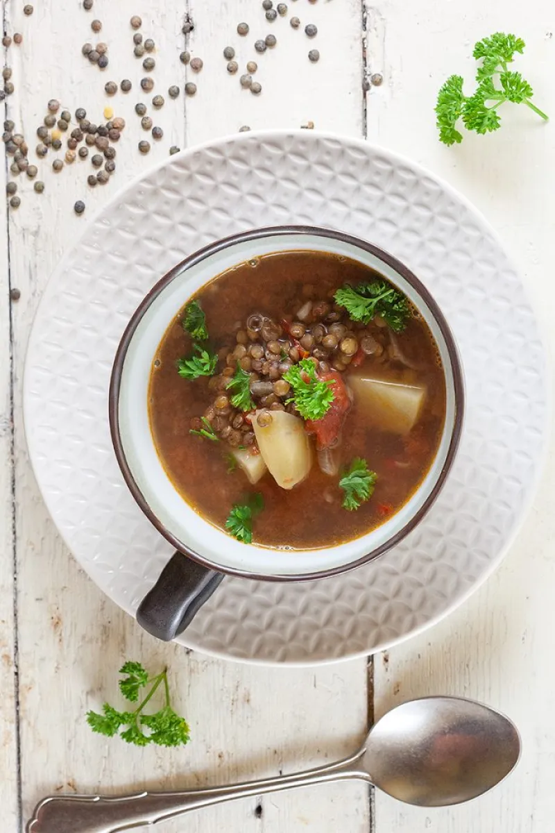 Lentil and potato soup