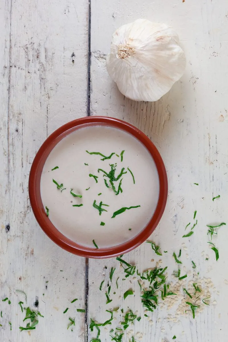 Homemade tahini sauce