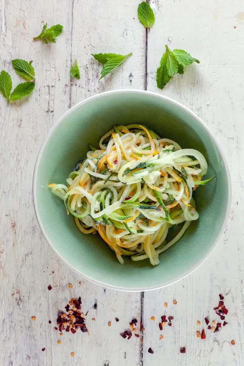 Zucchini and yogurt salad