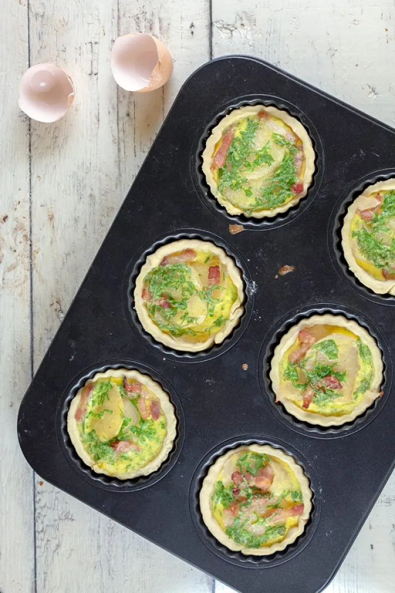 Savory mini turnip pies