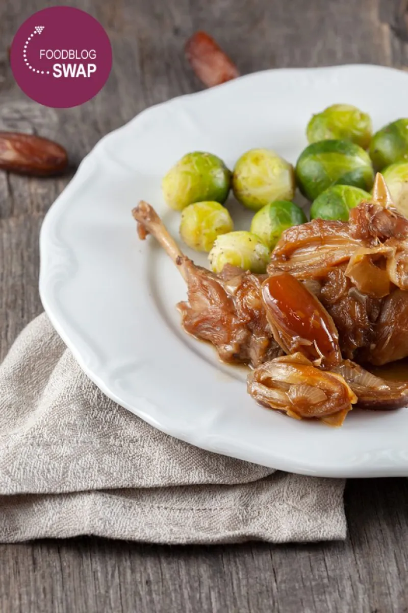 Slow-cooked rabbit with dates and beer