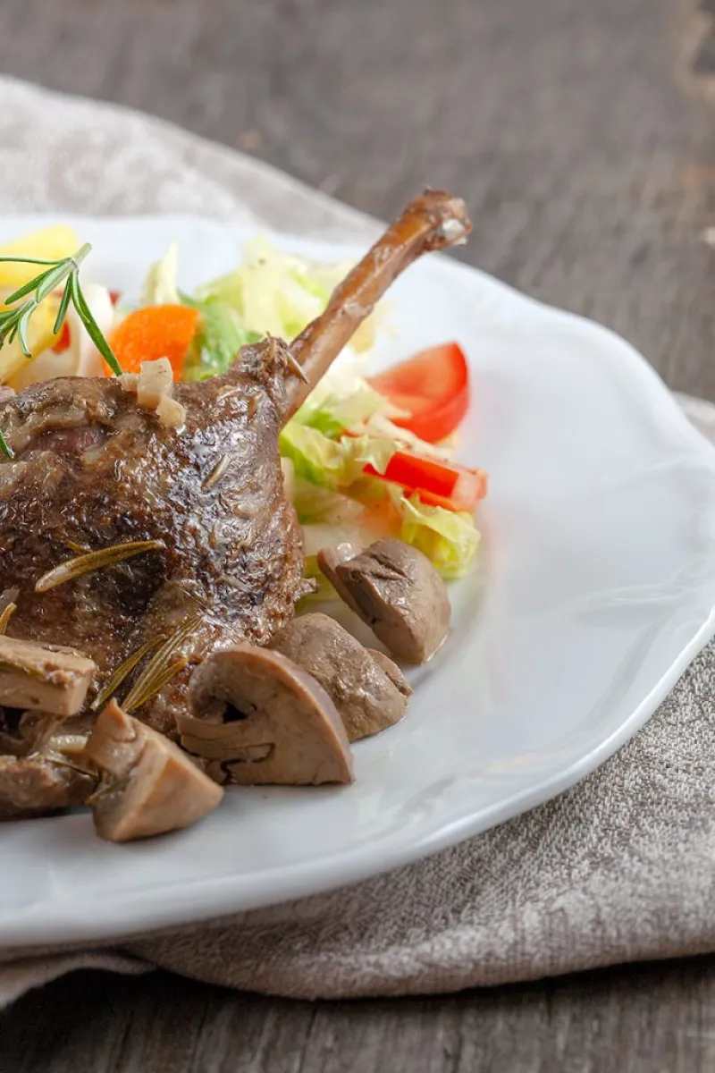 Slow cooker duck legs