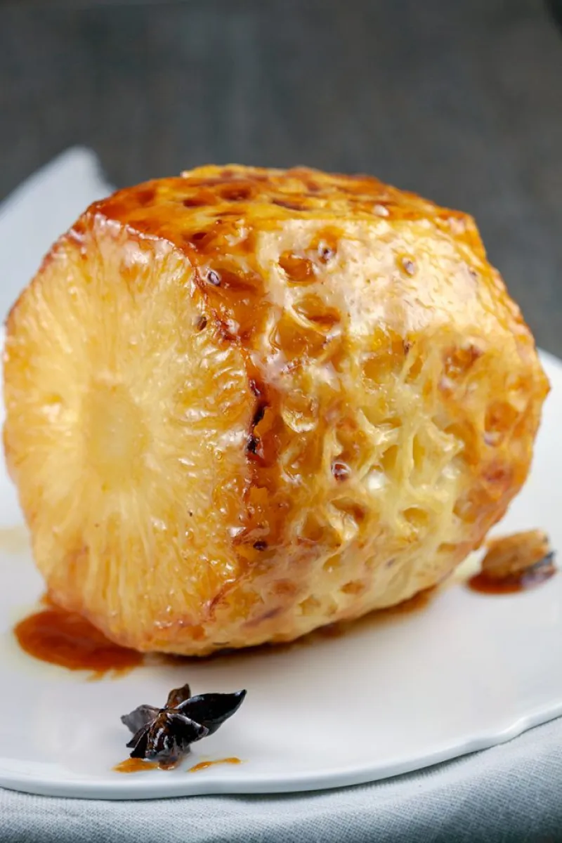 Oven roasted pineapple