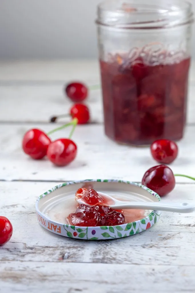 Home-made delicious cherry jam